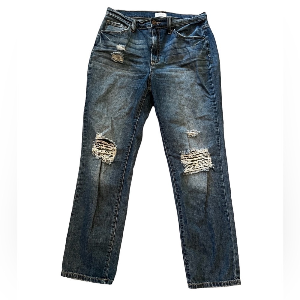 Sneak Peek Women’s Distressed Straight Leg Jeans
